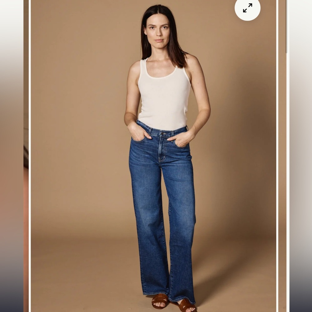 NWOT Edwin Marli Wide leg Jean, High Rise
